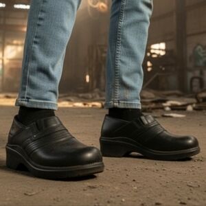 Ariat | Womens Expert Safety Genuine Leather Steel Toe Clogs - SIZE 9